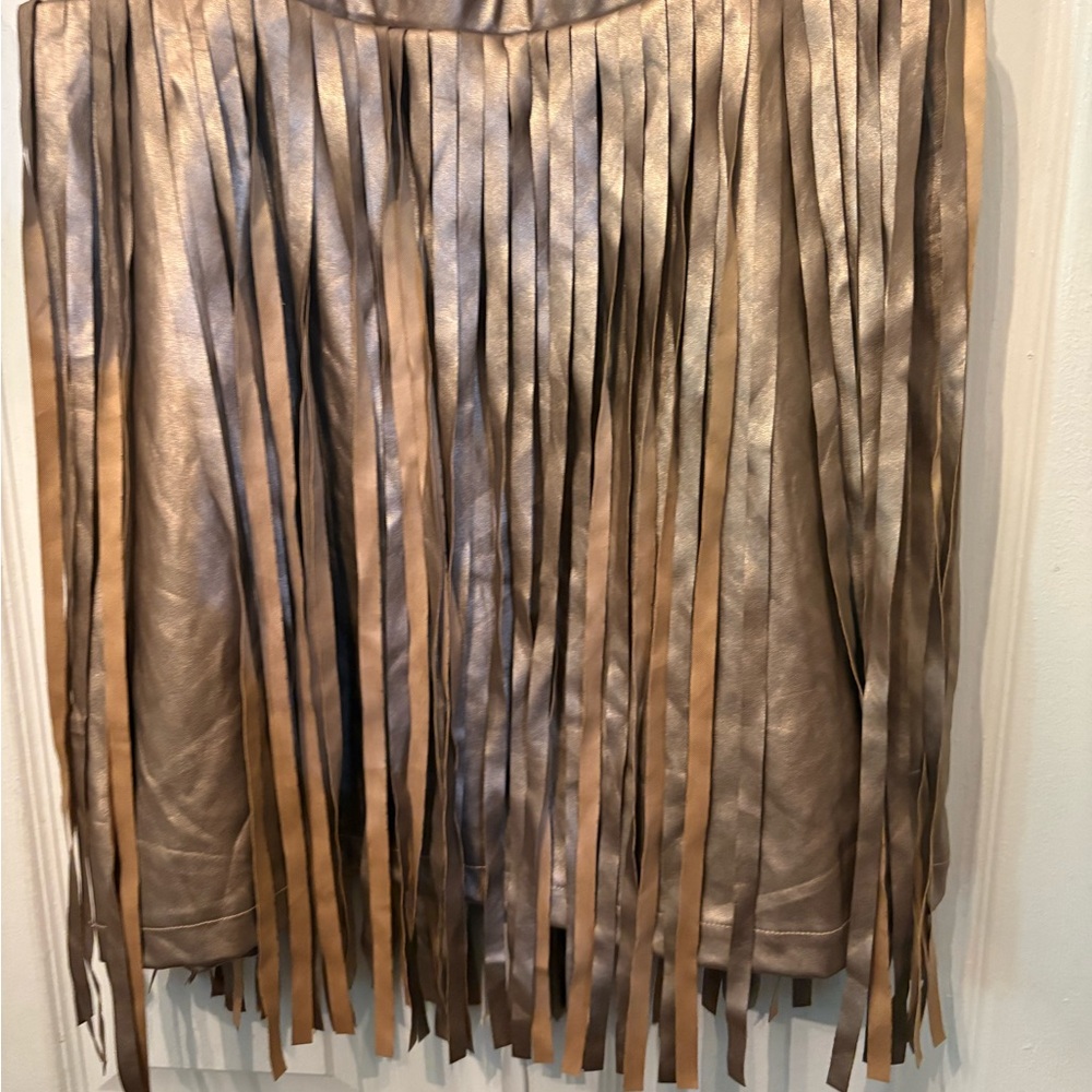 Umgee gold Tan‎ Asymmetrical Knee-Length Skirt